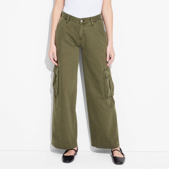 Wild Fable Olive Green Cargo Pants - Picture 1 of 2